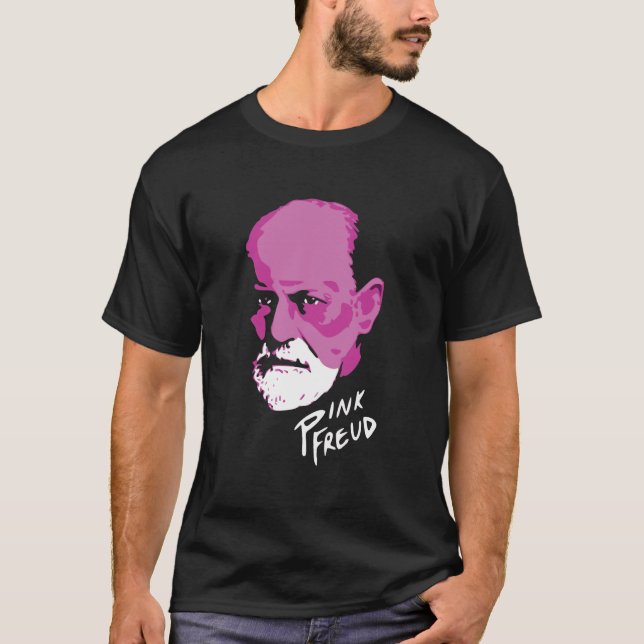T-shirt Freud rose - côté en noir de votre maman (Devant)