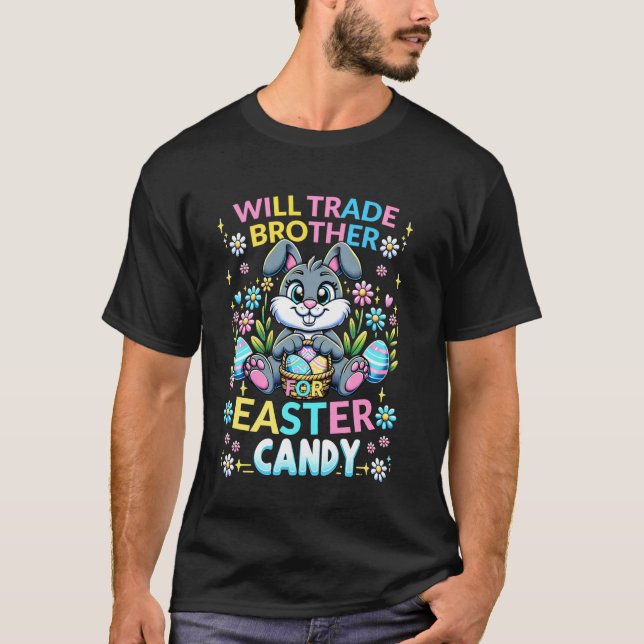 T-shirt Friandises de Pâques sur la conception de frères e (Devant)
