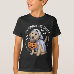 T-shirt Friandises pour chiots labrador fantômes Halloween