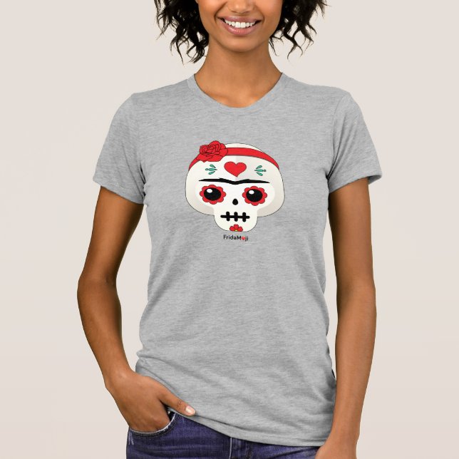 T-shirt Frida Kahlo| FridaMoji - Crâne à sucre (Devant)