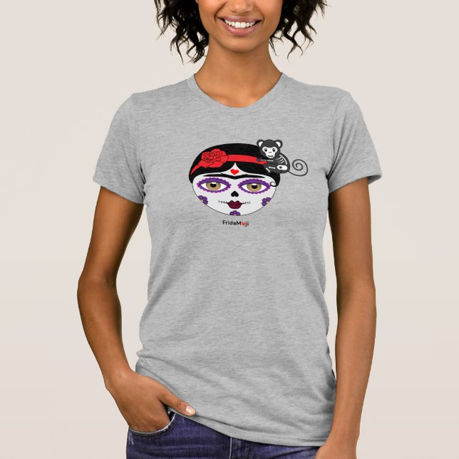 T-shirt Frida Kahlo | FridaMoji - Jour des Morts (Devant)