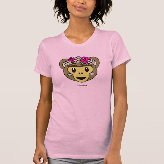 T-shirt Frida Kahlo | FridaMoji - Singe (Devant)
