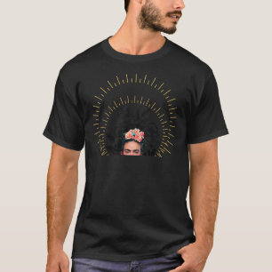 T-shirt Frida Kahlo imprimer, fleurs, photographie, couleu