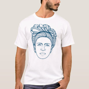 T-shirt Frida Kahlo Line Art