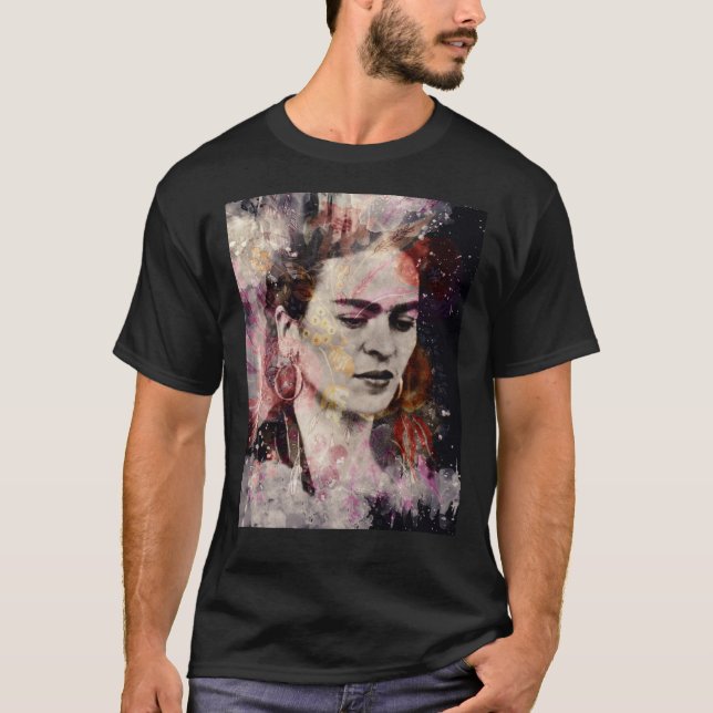 T-shirt FRIDA KAHLO Mexicaine Portrait féministe peinture  (Devant)