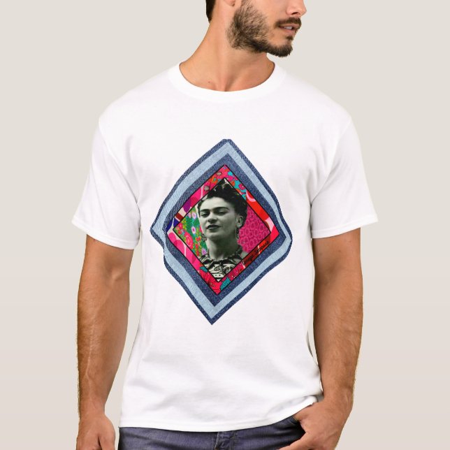 T-shirt Frida Kahlo Retro Denim Diamond (Devant)