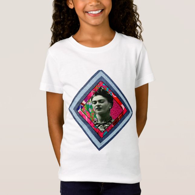 T-Shirt Frida Kahlo Retro Denim Diamond (Devant)