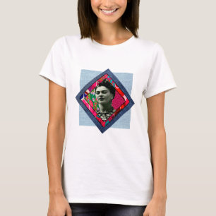T-shirt Frida Kahlo Retro Pink Denim