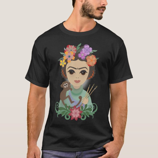 T-shirt Frida Kahlo, Tableaux d'art Frida Kahlo, Impressio (Devant)
