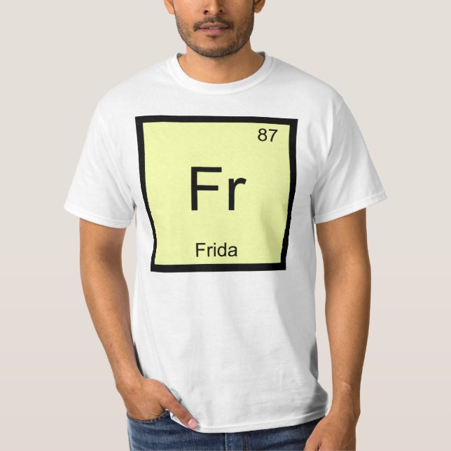 T-shirt Frida Nom Chimie Élément Tableau Périodique (Devant)