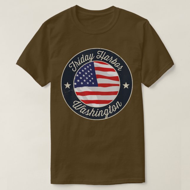 T-shirt Friday Harbour - Patriotique Washington Souvenir T (Design devant)