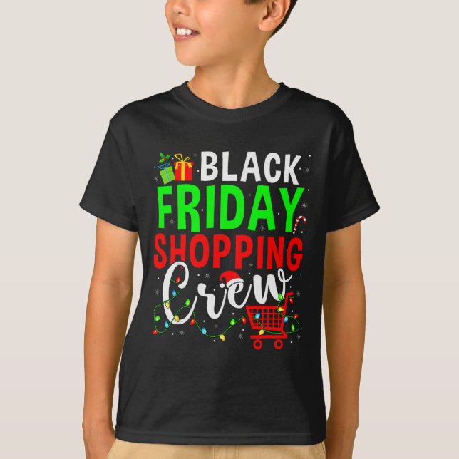 T-shirt Friday Shopng Crew Christmas Family Shopng Squad  (Devant)