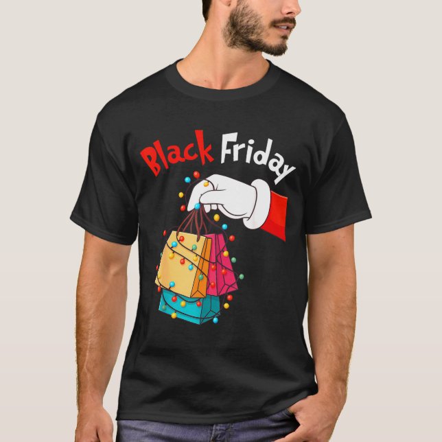 T-shirt Friday Shopng Squad Christmas Black Shopng Family  (Devant)