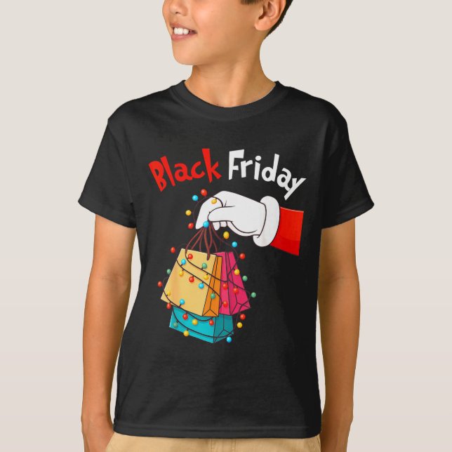 T-shirt Friday Shopng Squad Christmas Black Shopng Family  (Devant)