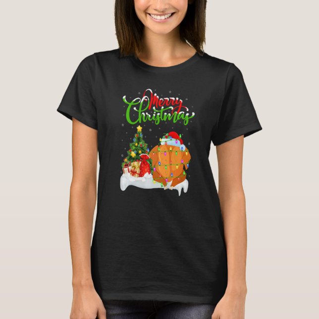 T-shirt Fried Chicken  Xmas Decorations Fried Chicken Chri (Devant)