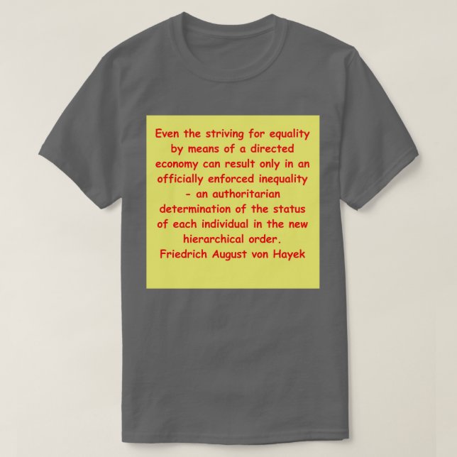 T-shirt Friedrich August von Hayek 19 (Design devant)