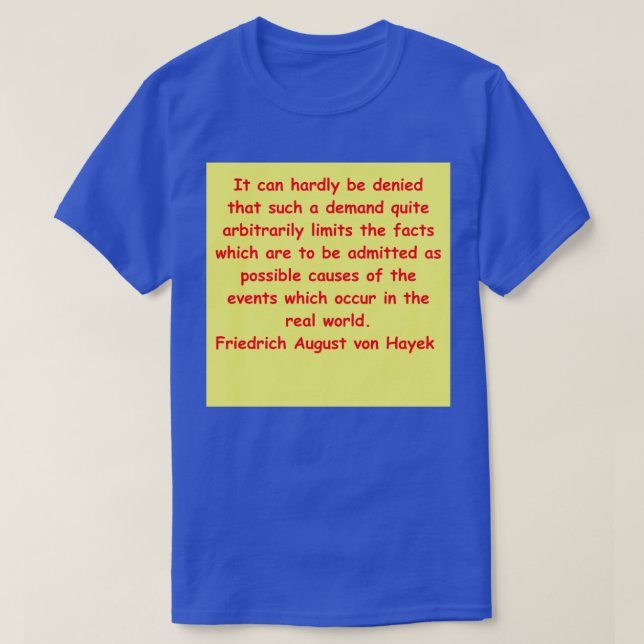 T-shirt Friedrich August von Hayek 21 (Design devant)