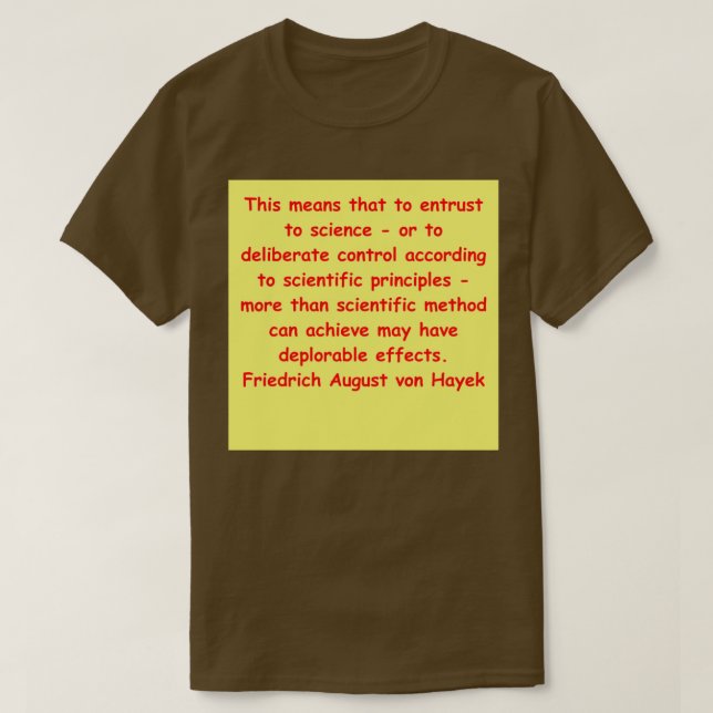 T-shirt Friedrich August von Hayek 22 (Design devant)