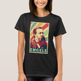 T-shirt Friedrich Engels Couleurs Vintages