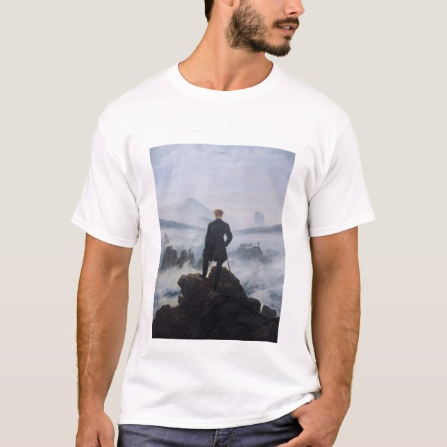 T-shirt Friedrich's Wanderer au-dessus de la mer de brouil (Devant)