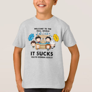 T-shirt FRIENDS™   Bienvenue dans le monde réel Chibi