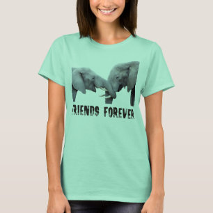 T-shirt Friends Forever Elephants embrasser / embrasser