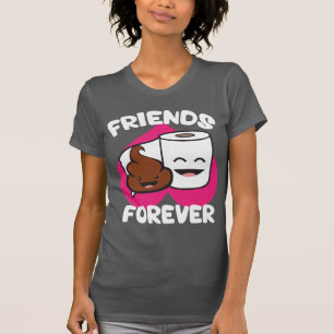 T-shirt Friends Forever - Poupée et rouleau de papier toil