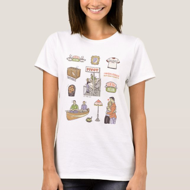 T-shirt FRIENDS™ | Icônes de dessin animé (Devant)