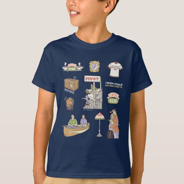 T-shirt FRIENDS™ | Icônes de dessins animés 2 (Devant)