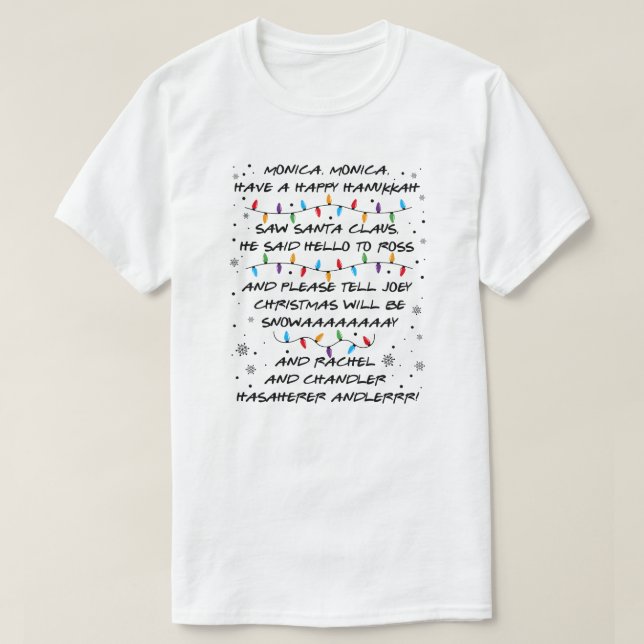 T-shirt Friends Inspired Christmas (Design devant)