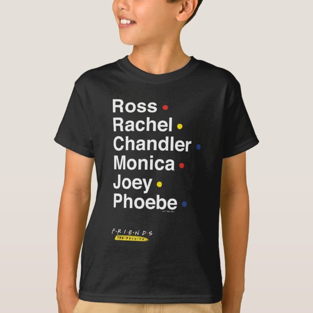 T-shirt FRIENDS™ | Noms des personnages (Devant)