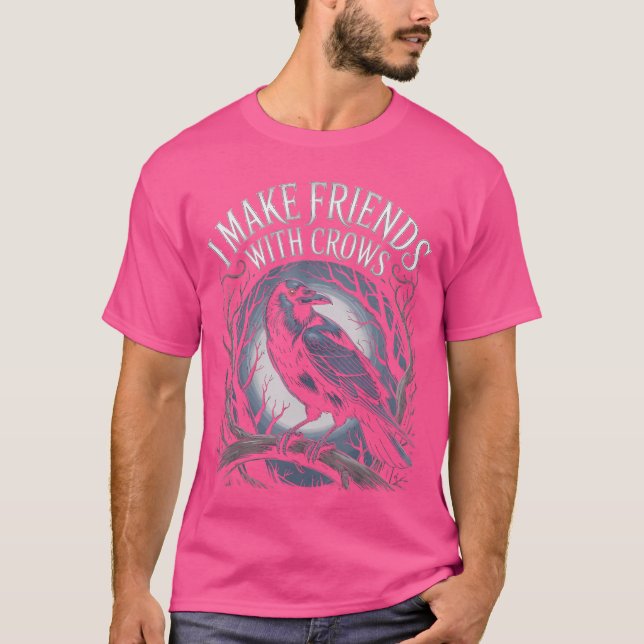 T-shirt Friends with Crows Animal Gothic Birds Animal Funn (Devant)