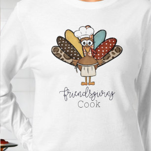 T-shirt Friendsgiving Cook Turkey Apron Funny
