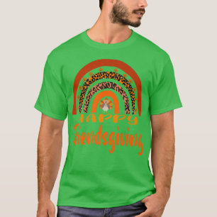 T-shirt Friendsgiving Rainbow Leopard Motif Turquie Thanks