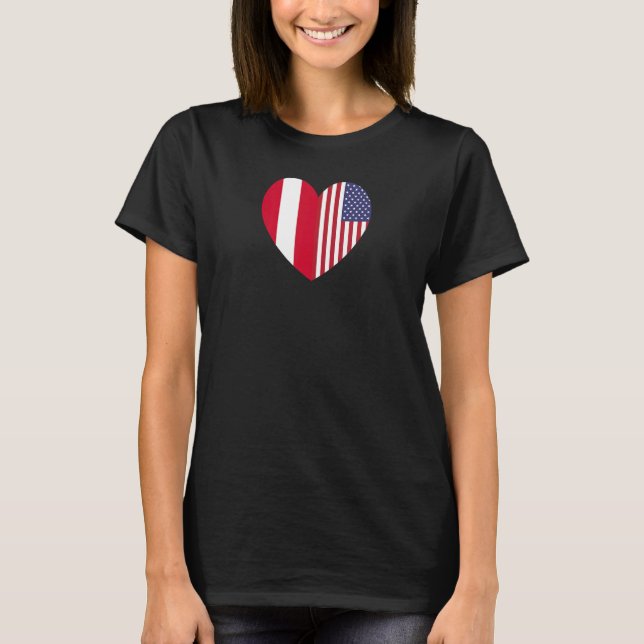 T-shirt Friendship Forever America and Austria (Devant)