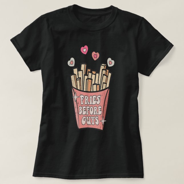 T-shirt Fries Avant Les Garçons Adolescentes Filles Dating (Design devant)