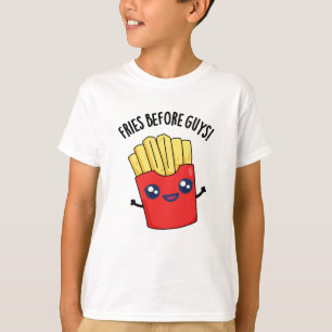 T-shirt Fries Avant Les Gars Drôle Fries Pun