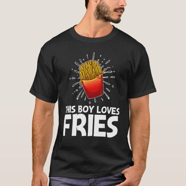T-shirt Fries cool pour garçons Enfants Français Fry Resta (Devant)
