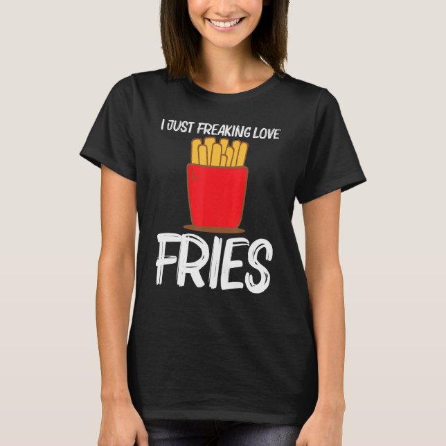 T-shirt Fries cool Pour Hommes Femmes Restauration Rapide  (Devant)