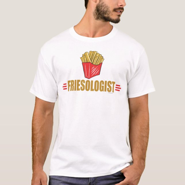 T-shirt Fries de France amusantes (Devant)