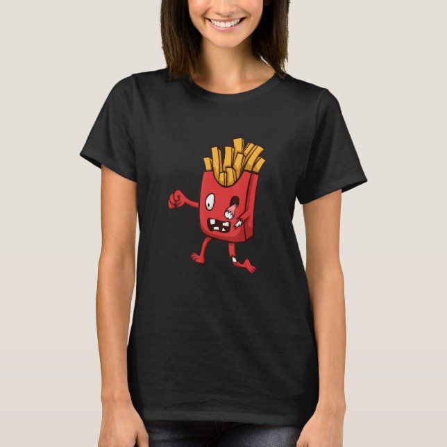 T-shirt Fries Foodie Restauration rapide Manger de frites  (Devant)