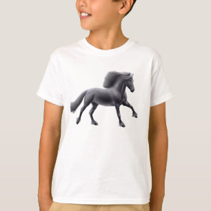 T-shirt Friesian Horse Galloping Enfants Sweatshirt