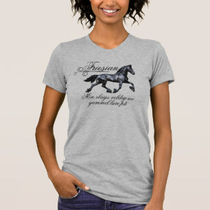 T-shirt Friesian svart skjønnhetshingst, gammel mirakel