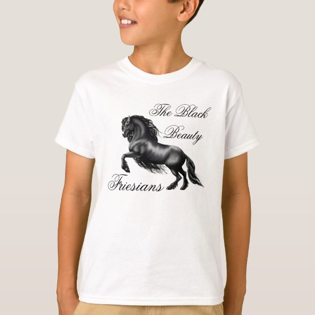 T-shirt Friesians, lettre noire (Devant)