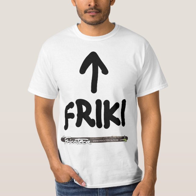 T-shirt Friki (Noir sur le blanc) (Devant)