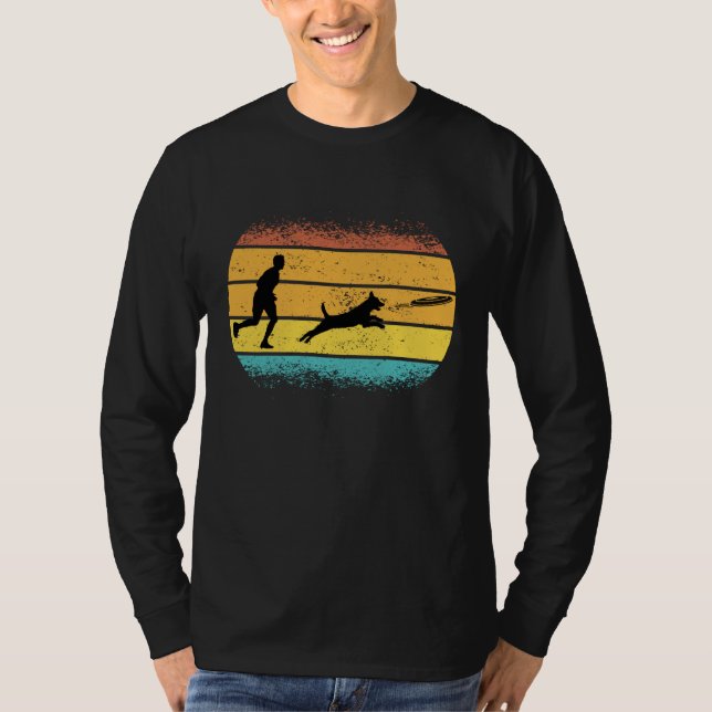 T-shirt Frisbee dog training Dog dad Owner Frisbee Player  (Devant)