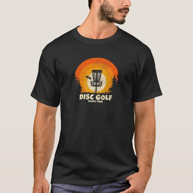 T-shirt Frisbee Golf Disque Golf Stupid Tree Disque Golf (Devant)