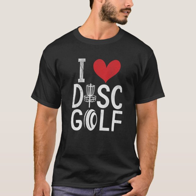 T-shirt Frisbee Golf I Love Disc Golf (Devant)