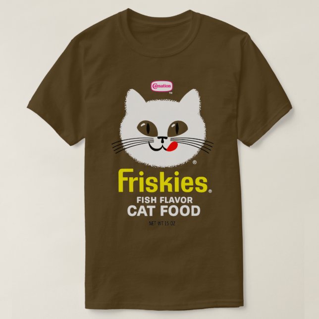 T-shirt Friskies chat nourriture (Design devant)