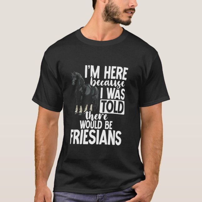 T-shirt Frison Frison Équitation Frison Papa Amateur de Ch (Devant)